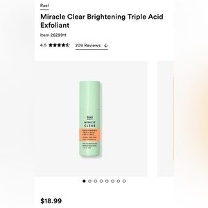 NWT Miracle Clear Brightening Triple Acid Exfoliant